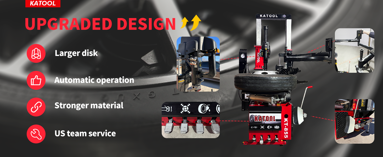 KATOOL Tire Changer KT-855 Vertical Tire Press changer Wheel Changer Machine - Image 11
