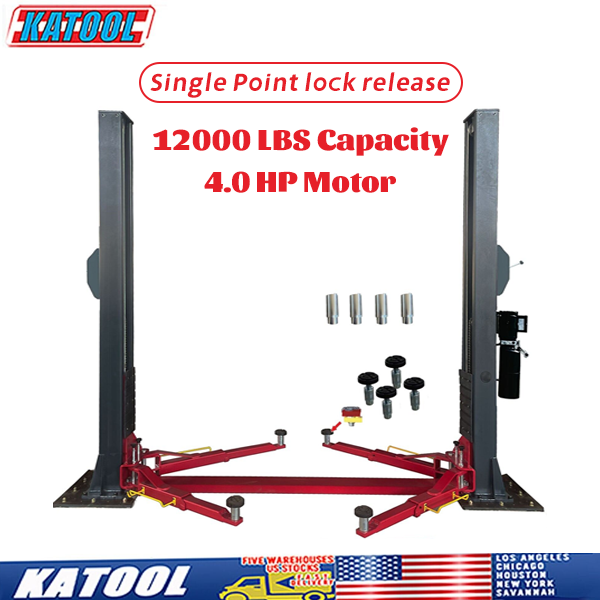 Katool 12000 Lbs Two Post Lift Single Lock Release Auto lift Car lift -H120D - Image 2