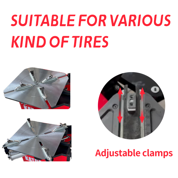 KT-T850 Tilt-Arm Wheel Clamp Tire Changer Machine - Image 6